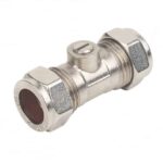 15mm Compression Isolating Valve Chrome Plated