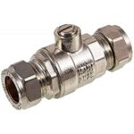 15mm Full Flow Isolation Valve Chrome Plated