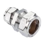 15mmx22mm Compression Reducing Coupler Chrome Plated