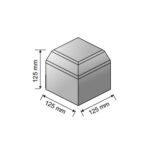 Small internal kerb edging block for neat paving and border definition