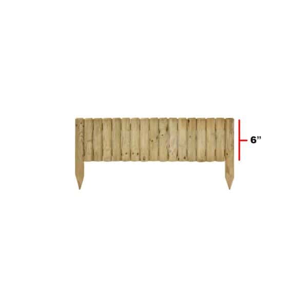 Log Panel Edging 1.1m x 150mm (6")