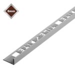 TILE TRIM L SHAPE PVC GREY 8MM