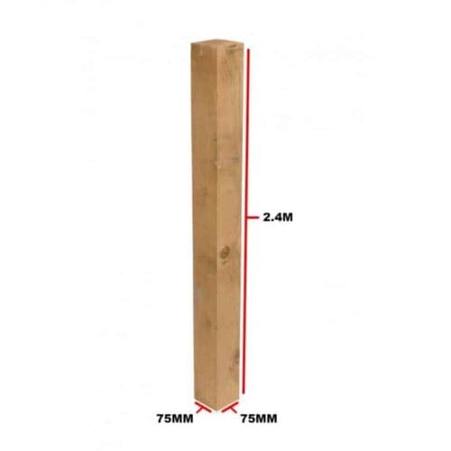 WOODEN POST 75 75 2.4