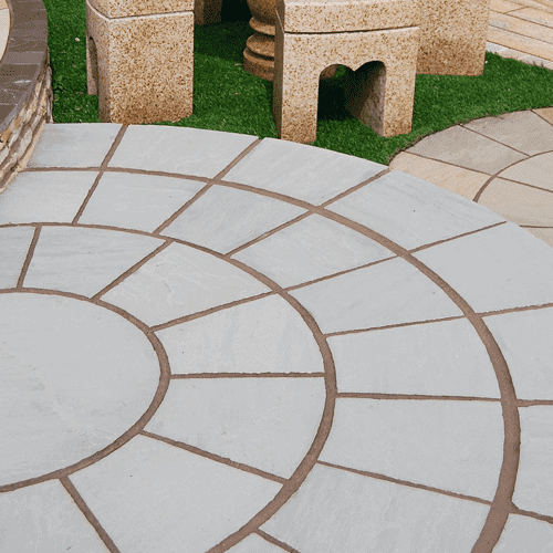 Natural Stone Circle Grey 1800mm - Image 3
