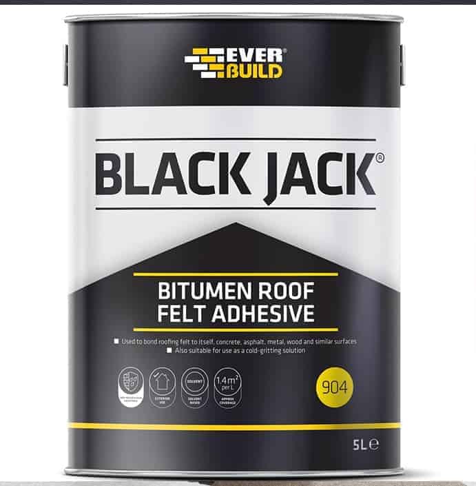 Everbuild Black Jack Bitumen Roofing Felt Adhesive 5L