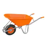 Neilsen heavy duty orange wheelbarrow 90L garden and construction use