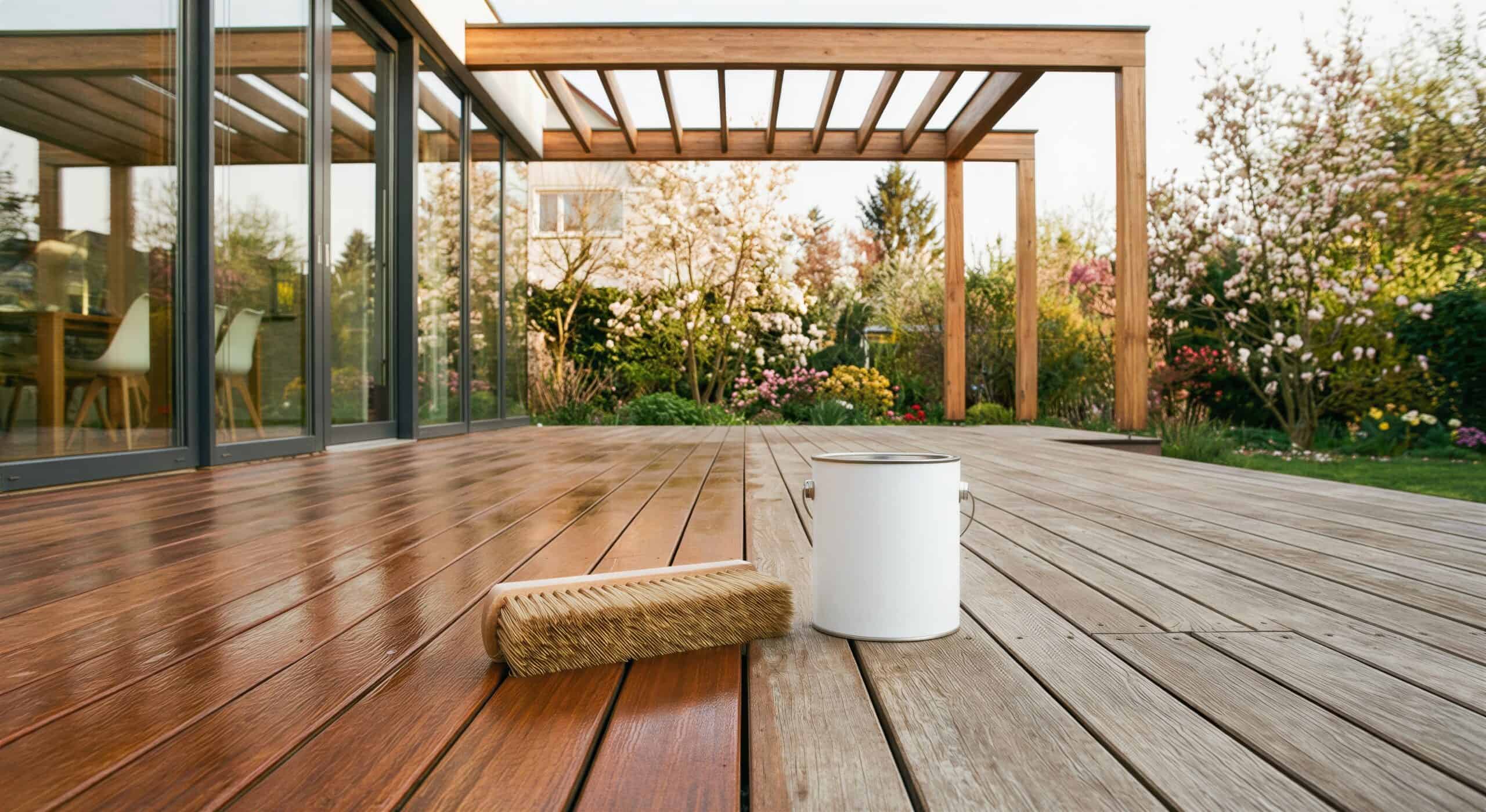 how to paint maintain garden decking scaled